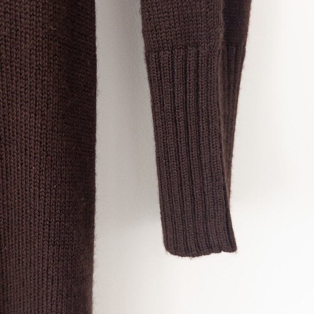 Staud Crown Polo Maxi Dress Wool Blend $275 with Stretch in Brown, Size Small - Picture 7 of 11